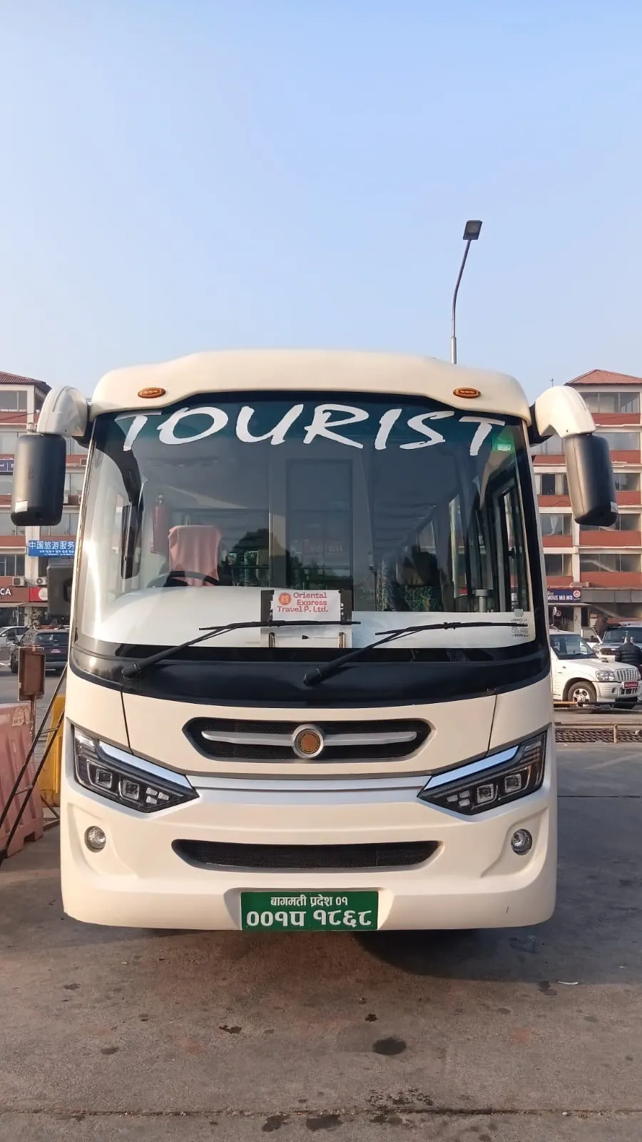 Modern tourist bus exterior
