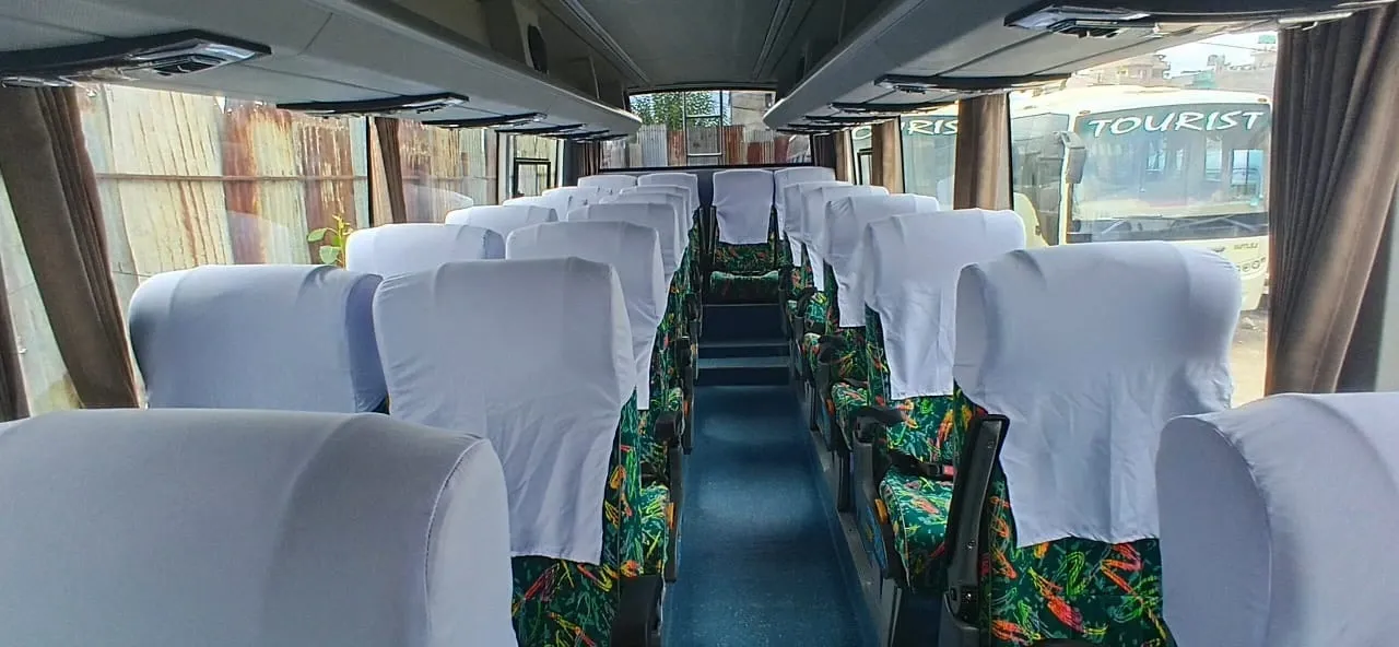 Comfortable tourist bus interior